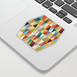 cheerful irregular geometric multi-colored pattern Sticker