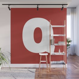 Q (White & Maroon Letter) Wall Mural