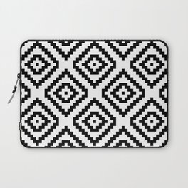 Scandi Hygge Black & White Geometric Pattern Laptop Sleeve