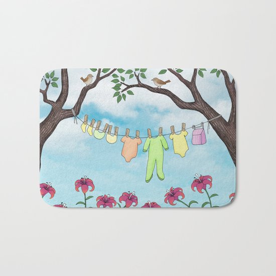 clean baby, happy home Bath Mat