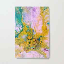 Odd Seasons Metal Print | Gaia, Meditation, Flow, Yellow, Acrylic, Oraganic, Psychedelic, Mindexpansion, Landscape, Spring 