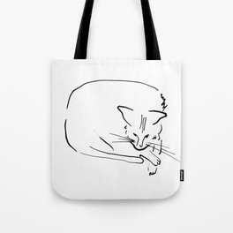 Relaxing Cat "Cat Drawings" Tote Bag