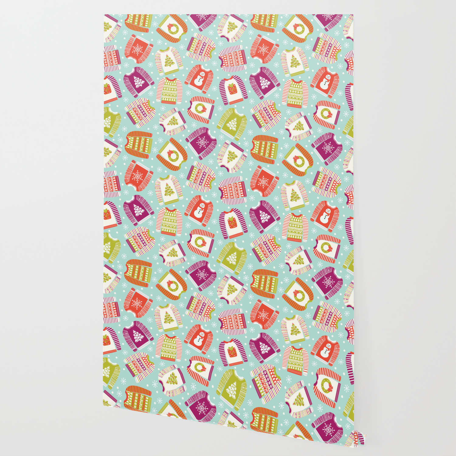 Ugly Christmas Sweaters Wallpaper By Allisonromerodesign Society6