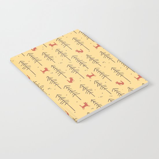 Fox hiding in the forest Notebook
