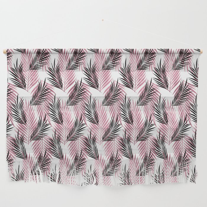 Pretty Girly Palm Leaves Pattern Wall Hanging