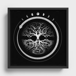 Ouroboros Tree of Life Framed Canvas