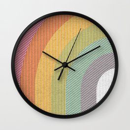 Line Rainbow  Wall Clock