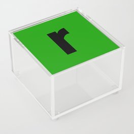 letter R (Black & Green) Acrylic Box