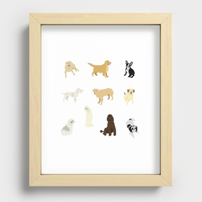 Pups Recessed Framed Print