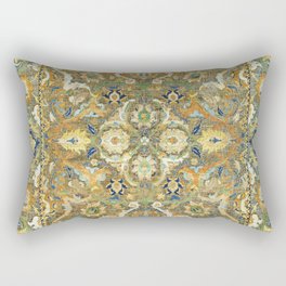 Safavid 'Polonaise' 17th Century Persian Carpet Print Rectangular Pillow