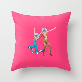party people pink Throw Pillow