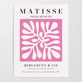Henri Matisse Pink Paper Cut Outs Exhibition Poster