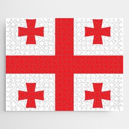 Georgia Flag Print Georgian Country Pride Patriotic Pattern Jigsaw Puzzle