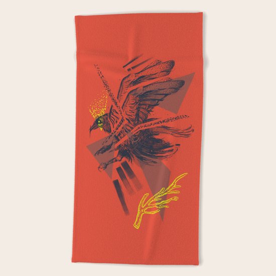 raven2 Beach Towel