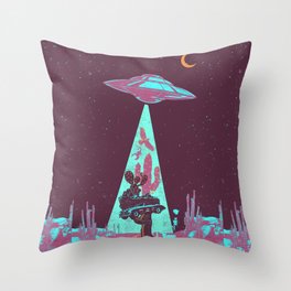 DESERT UFO Throw Pillow