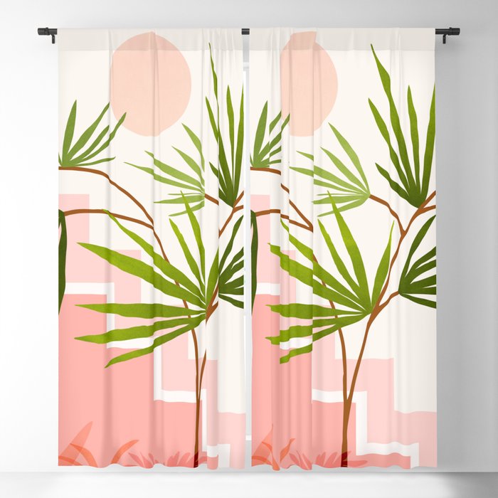 Summer in Belize Abstract Landscape Blackout Curtain by Modern Tropical ...