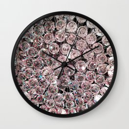 Pale Pink Crystals Wall Clock