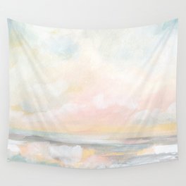 Rebirth - Pastel Ocean Seascape Wall Tapestry