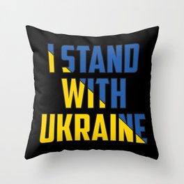 I Stand With Ukraine Throw Pillow