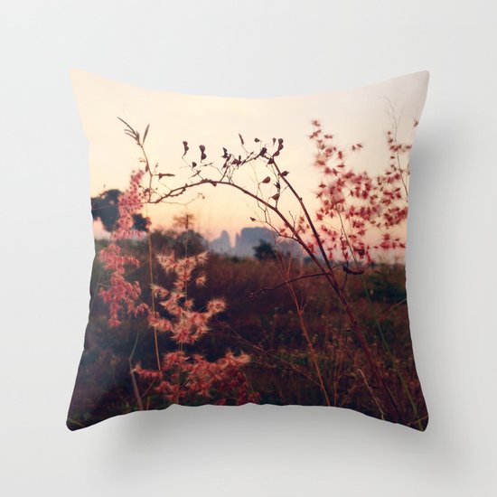 Desert Sakura Throw Pillow