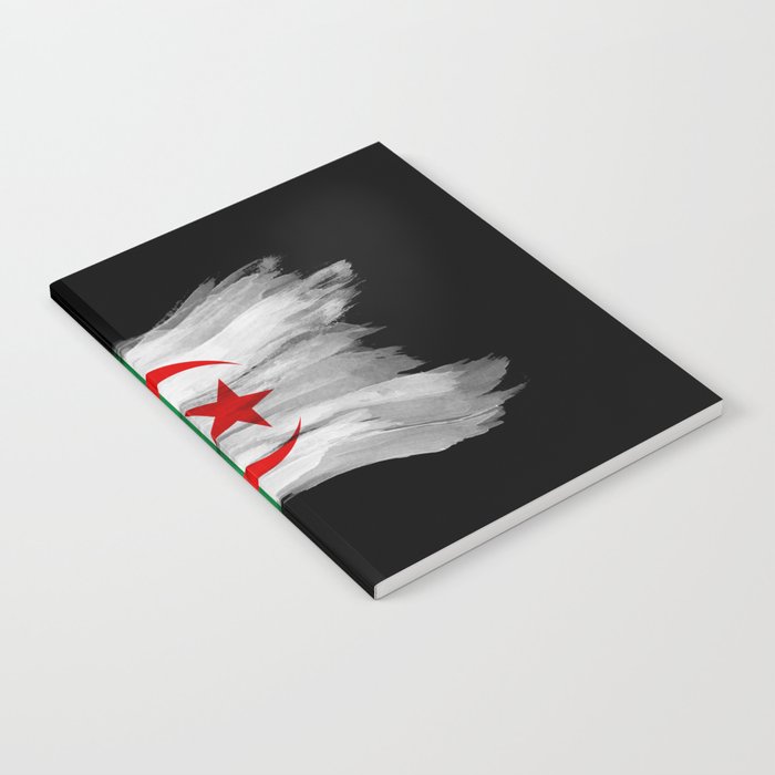 Algeria flag brush stroke, national flag Notebook