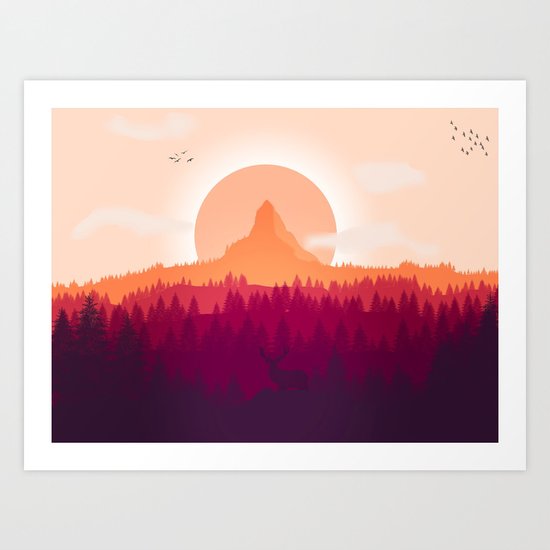 Wildlife Forest Art Print