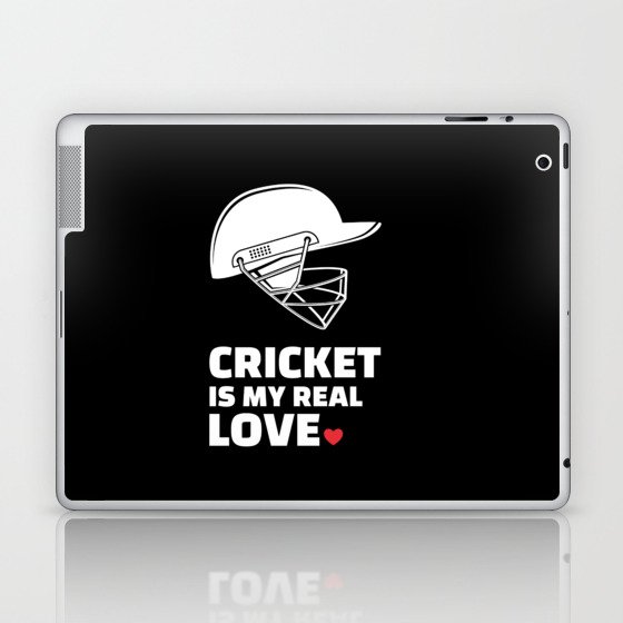 I love cricket Stylish cricket silhouette design for all cricket lovers. Laptop & iPad Skin