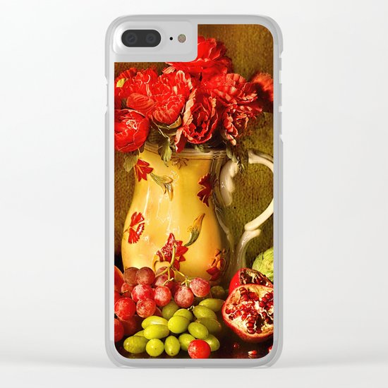 Flower and fruit Clear iPhone Case