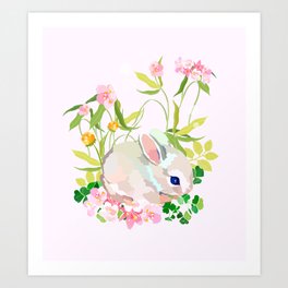 springtime bunny Art Print