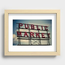 Pike Place Recessed Framed Print