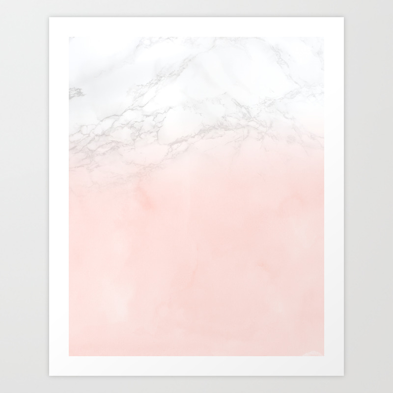 Rose Gold Pink Pastel Marble Luxe Fade Art Print By Naturemagick Society6