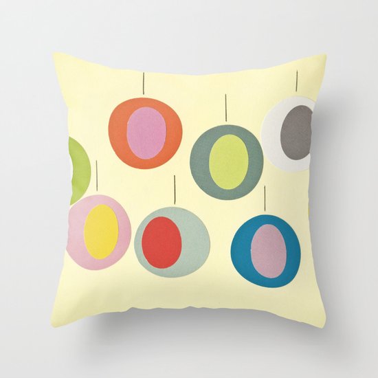 Christmas Baubles Throw Pillow