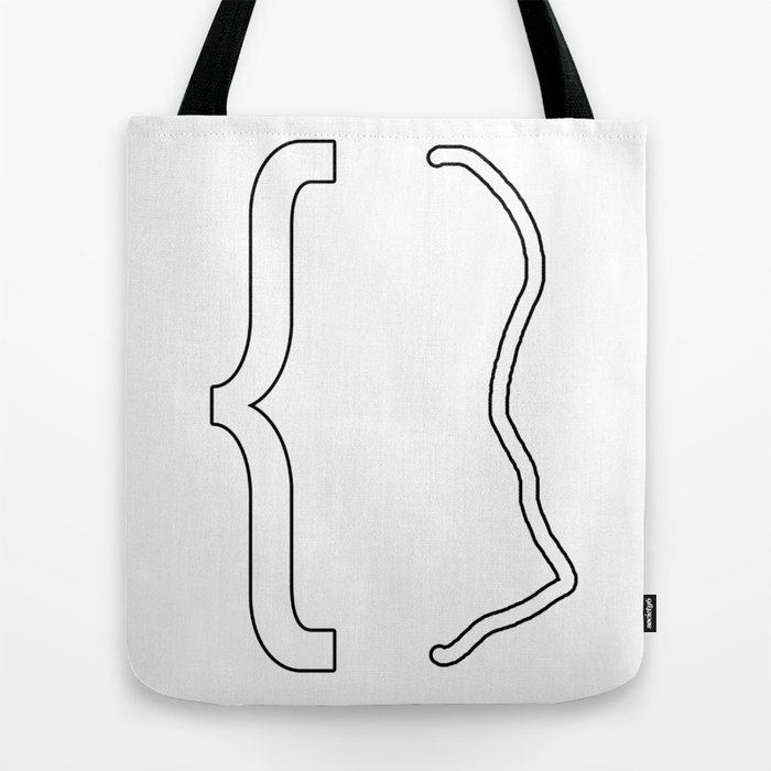 Curly brackets, braces Tote Bag by Lukarh
