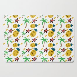Pineapple and Palm Tree Tropical Theme Caribbean   Cutting Board
