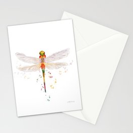 Colorful Dragonfly  Stationery Card