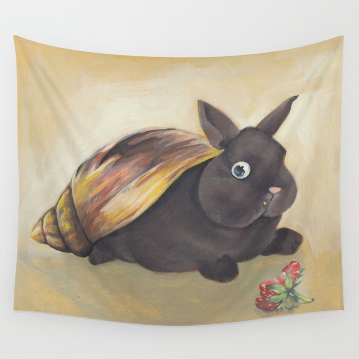 Giant rabbit snail Wall Tapestry