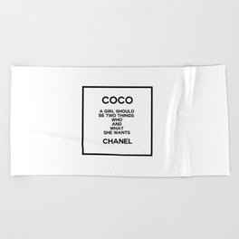 coco quote no. 5 Beach Towel