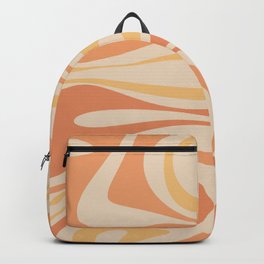 Mod Thang Retro Modern Abstract Pattern in Soft Muted Orange Tones Backpack