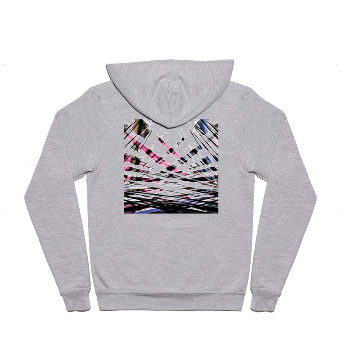 Abstract Tropical Black and Pink Jungle Leaves Hoody