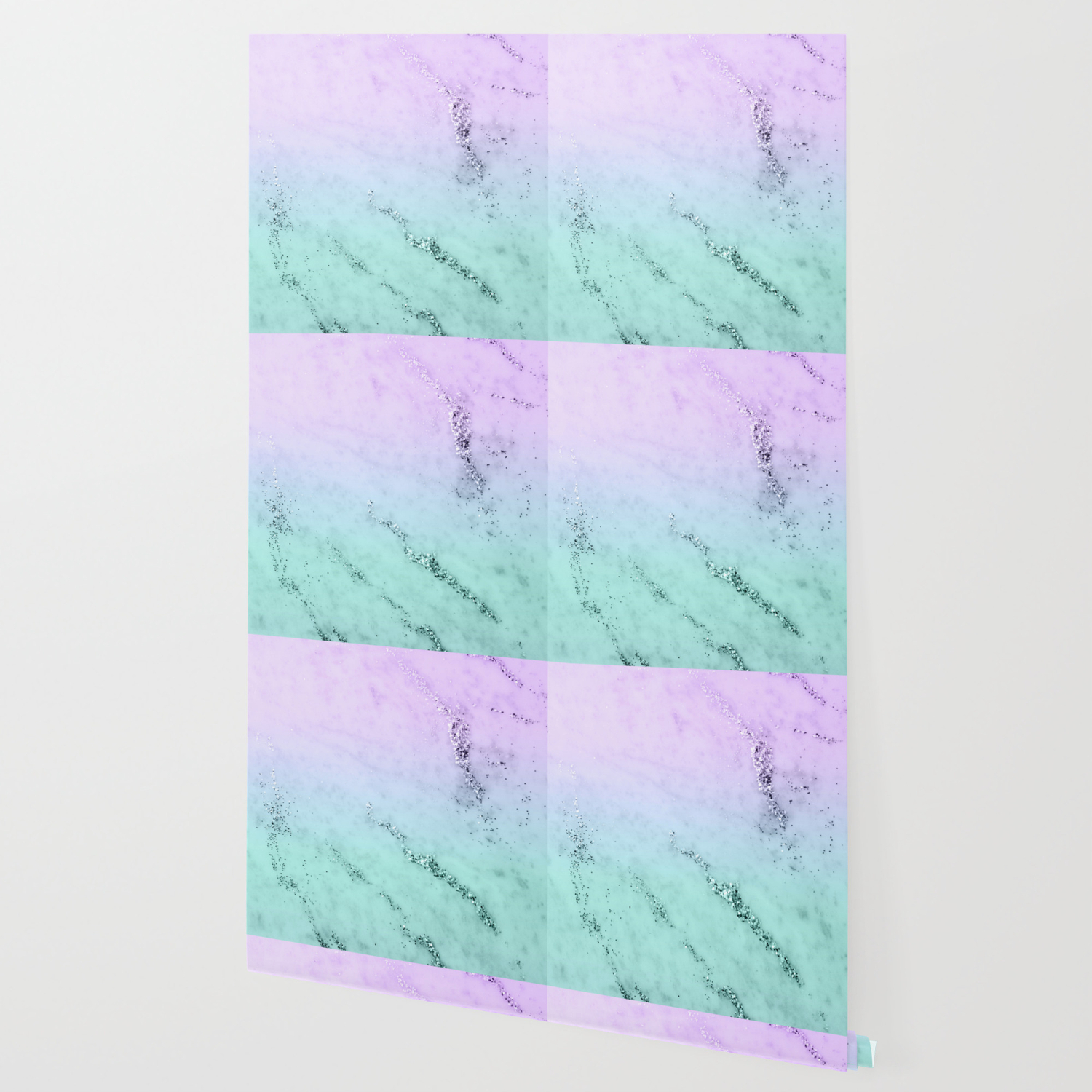 Unicorn Mermaid Girls Glitter Marble 1 Decor Art Society6 Wallpaper By Anitabellajantz Society6