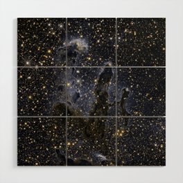 Pillars of Creation / Eagle Nebula in infrared (NASA/ESA Hubble Space Telescope) Wood Wall Art