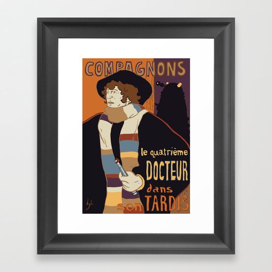 Le Fourth Doctor Framed Art Print