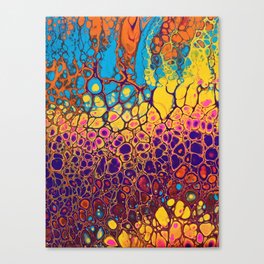 Abstract Rainbow Cells Canvas Print
