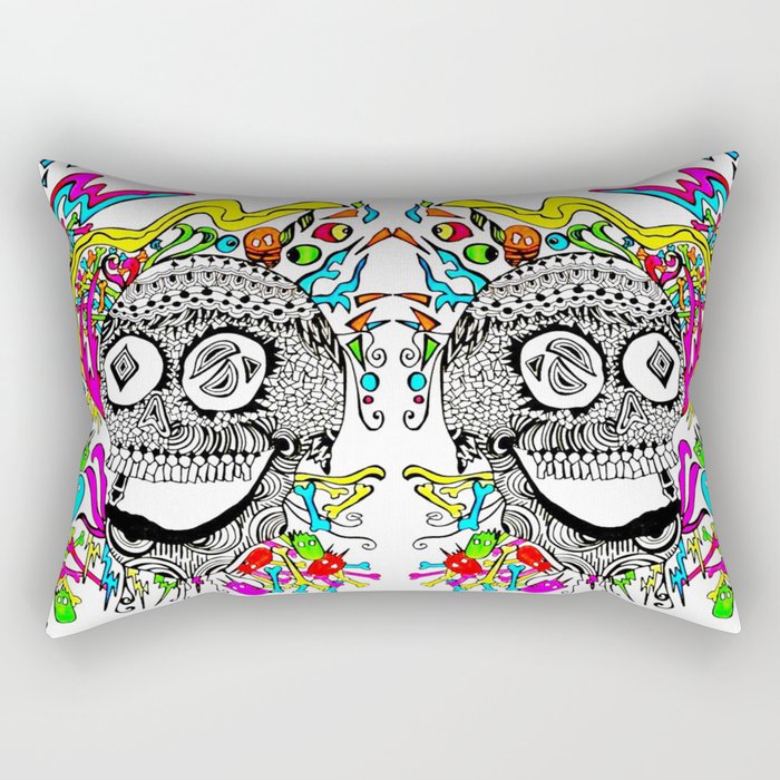 The Candy Skull Rectangular Pillow