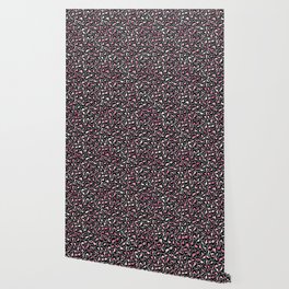 Pink Grey Leopard Pattern Wallpaper