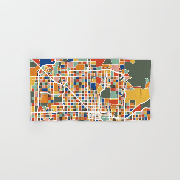 Phoenix Map Art Hand & Bath Towel