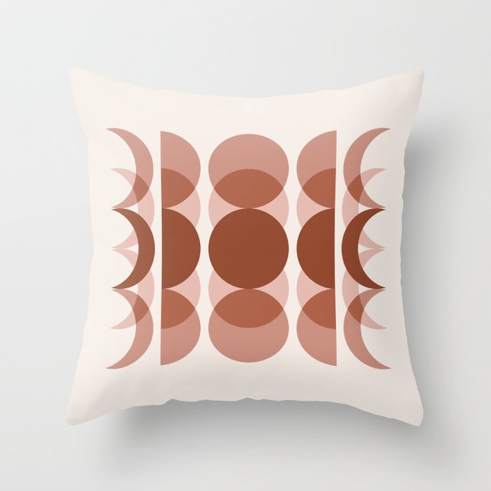 Moon Phases Abstract VIII Throw Pillow
