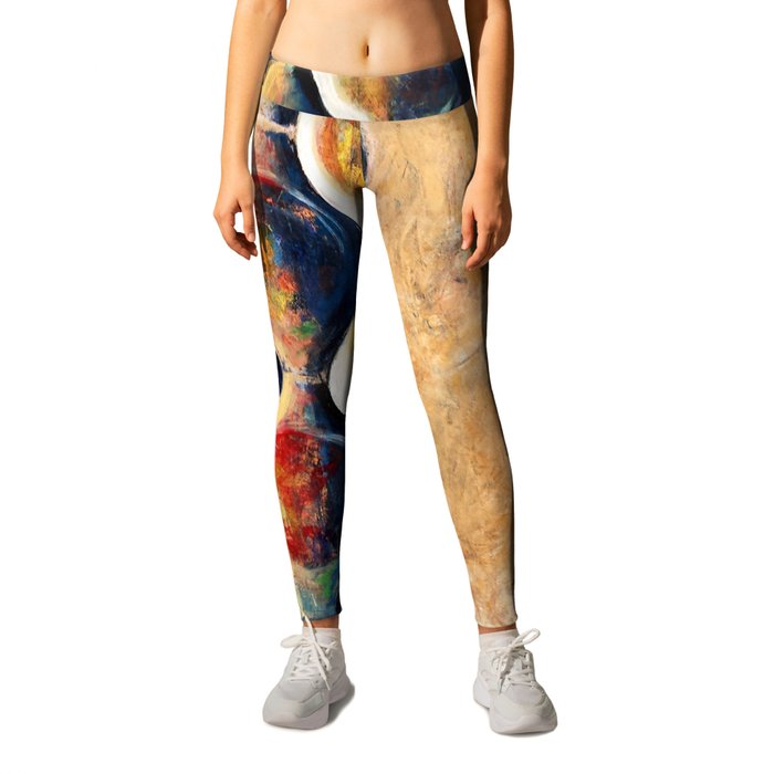 Peacock abstract 3D Leggings