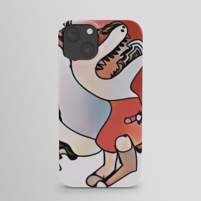 The Dino-Dragon in Flames iPhone Case