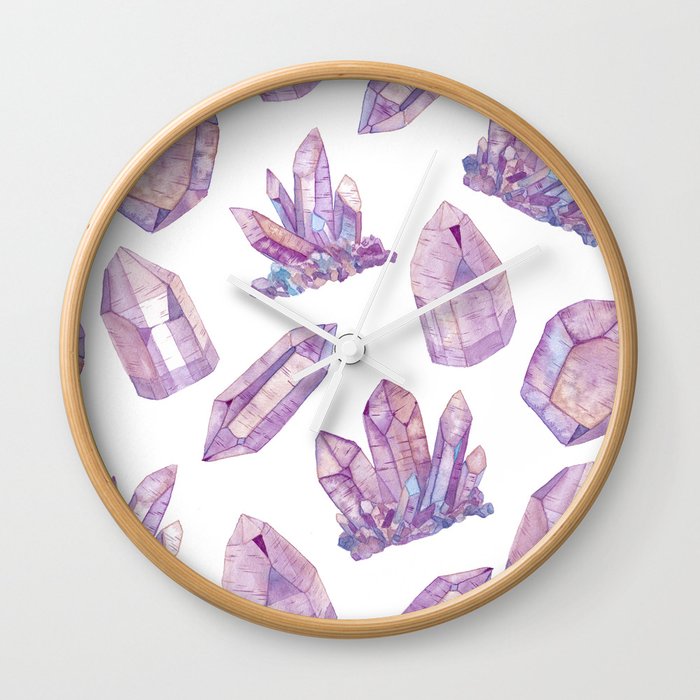 Crystals - Amethyst Wall Clock